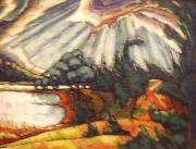 konrad magi Lake Puhajarv oil painting on canvas
